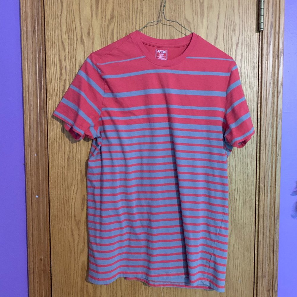 Apt. 9 Striped Pink Grey Short-Sleeve Tee T Shirt
